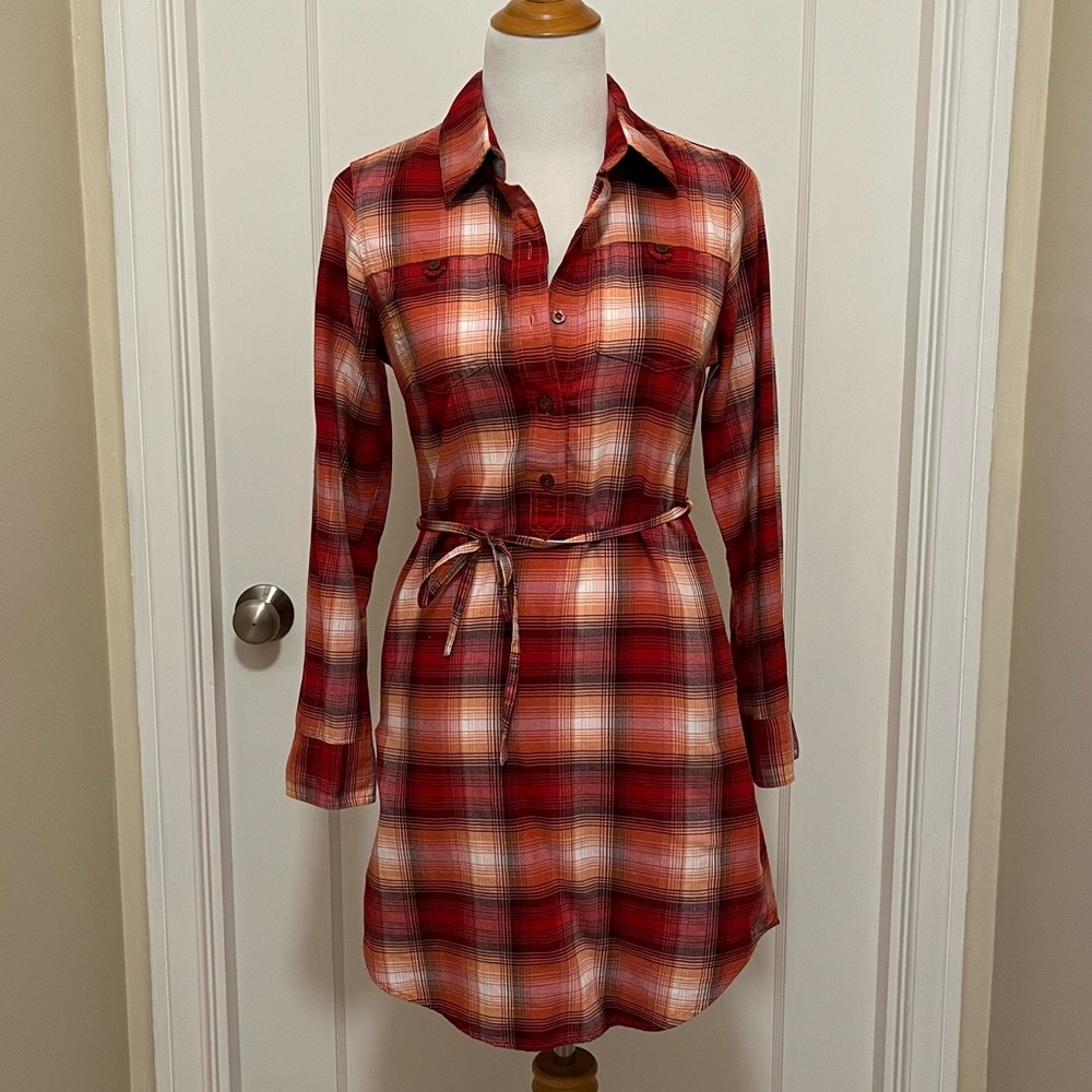 Patagonia Plaid Organic Cotton Shirt Dress